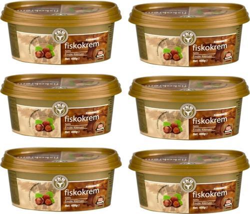 Fiskokrem Sütlü Fındık Kreması 400 gr x 6 Adet