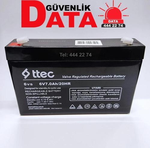 6V 7Ah 20Hr Bakımsız Kuru Akü 6 Volt 7 Amper (2022 Üretim)