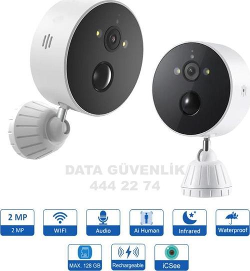 Kablosuz Harekete Duyarlı Pilli Şarj Edilebilir Kamera Full Hd 1080P