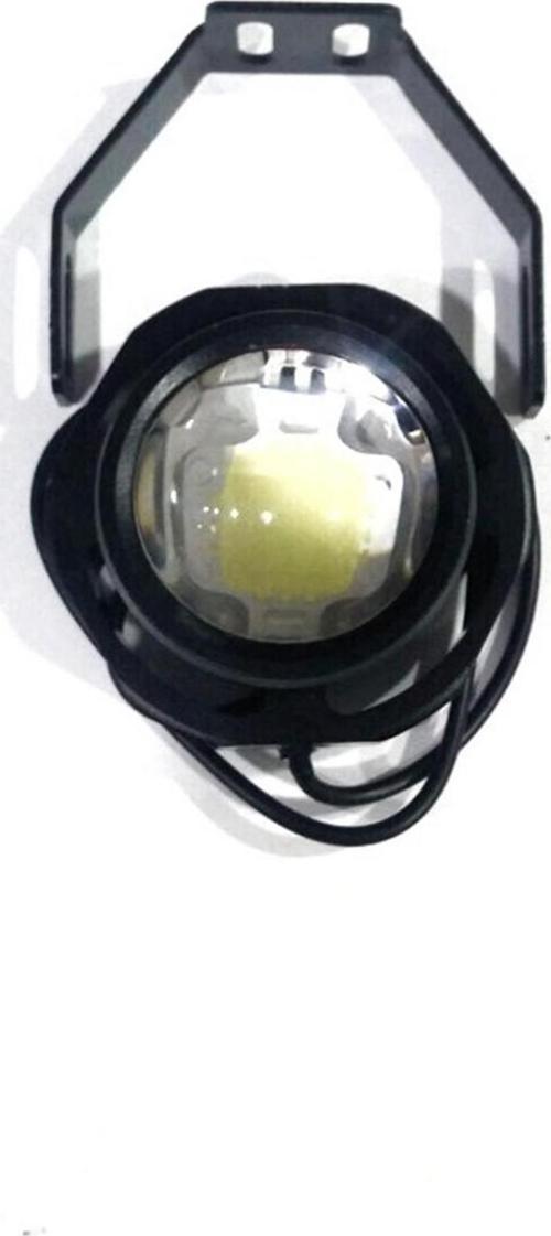 Motospartan Motosiklet Sis Farı (1adet) Köşeli Siyah Kartal Gözü Led 68mm