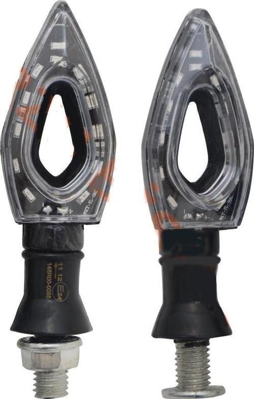 Motospartan Sinyal Takımı Led Sarı Işık Rt-072 Karbon Universal