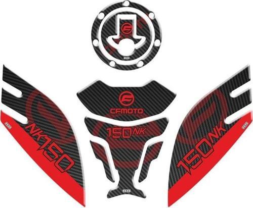 Tank Pad Seti 001 Siyah-kırmızı Cf Moto 150nk 2016-2023