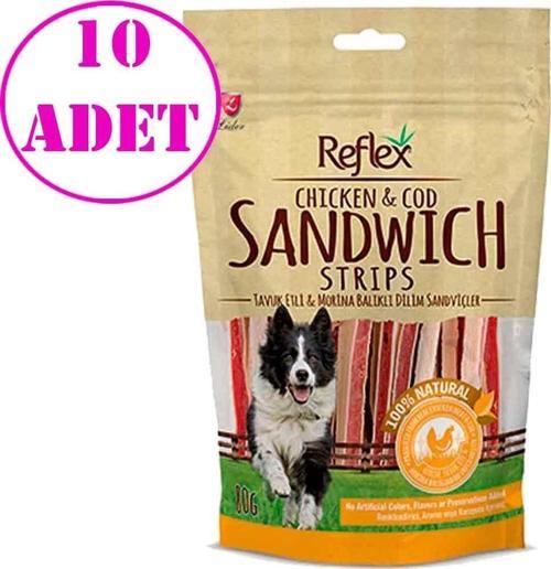 Tavuk Ve Morina Balığı Sandviç Köpek Ödülü 80 Gr 10 AD