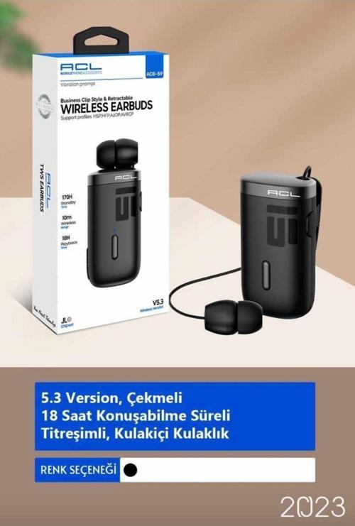 5.3V Business Kablosuz Makaralı 18 Saat Konuşabilme Bluetooth Kulaklık