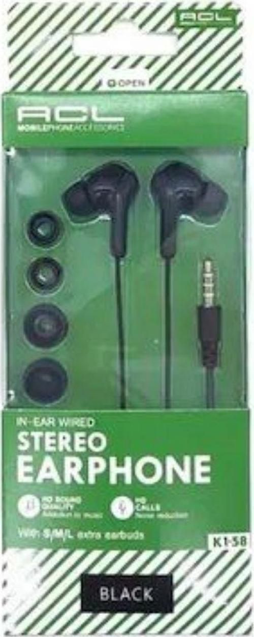 K1-58 3.5Mm Jack Mikrofonlu S,M,L Silikonlu Kulaklık Kablolu