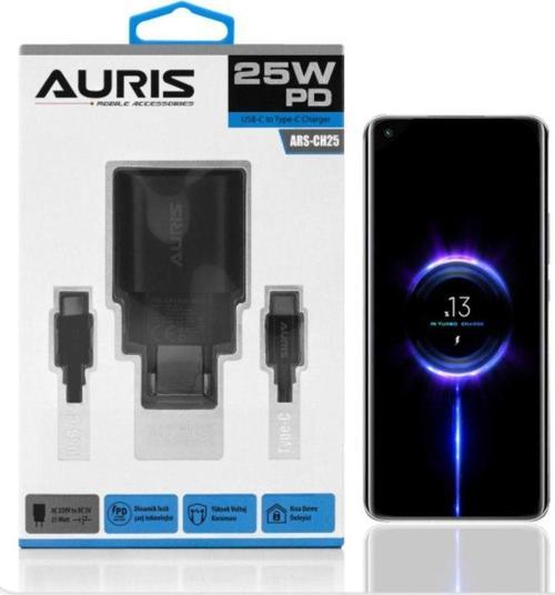 Yüksek Hızlı Şarj Cihazı 25 Watt Çıkış Şarj Adaptörü + 1 M Şarj Kablosu Type C Tüm Android Cihazlar