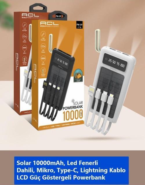 Pw-59 10.000 Mah Solar Powerbank