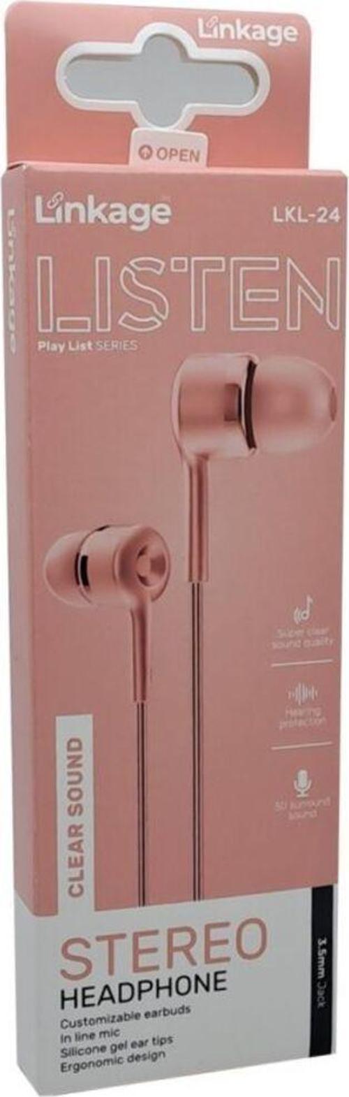 Lkl-24 Kablolu, Metal Kumandalı Mikrofonlu 3.5Mm Jack Kulaklık