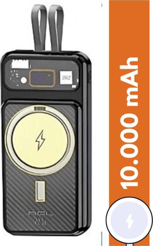 Pw-73 15W 10000Mah Dahili Lightning Type-C Lcd Wireless Powerbank