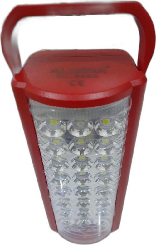 24 Büyük Ledli Kırmızı 80 Saat Yanan Usb Şarjlı Led Işıldak - Telefon Şarj Edebilen