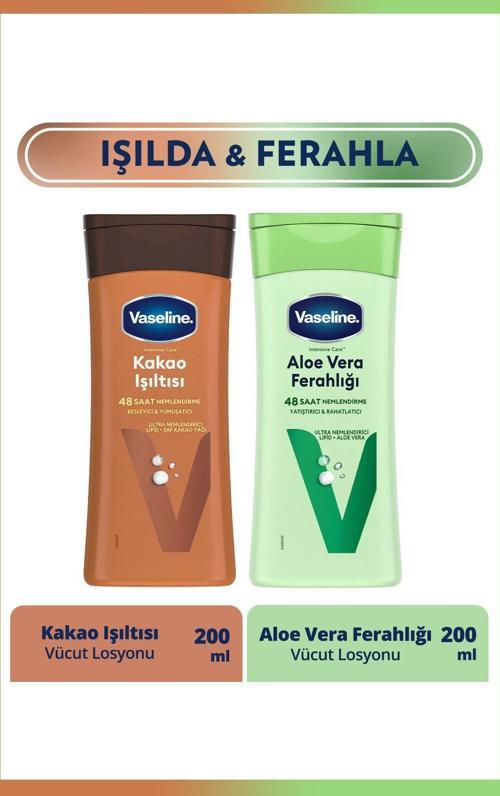 Vücut Losyonu Kakao Işıltısı 200 Ml Aloe Vera Ferahlığı 200 Ml