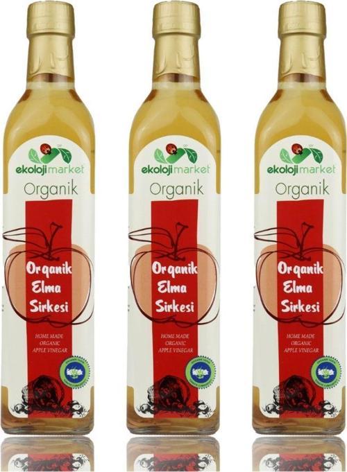 Organik Elma Sirkesi 500 Ml - 3'Lü Paket