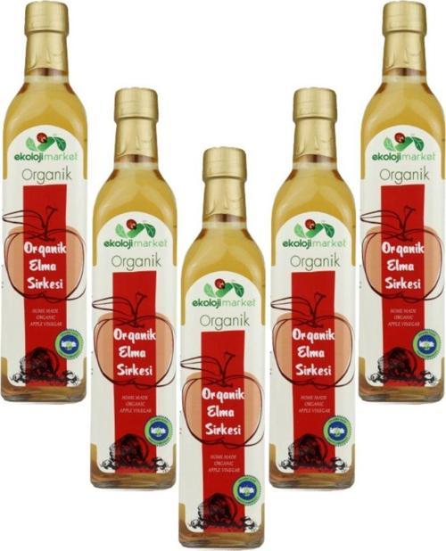 Organik Elma Sirkesi 500 Ml - 5'Li Paket