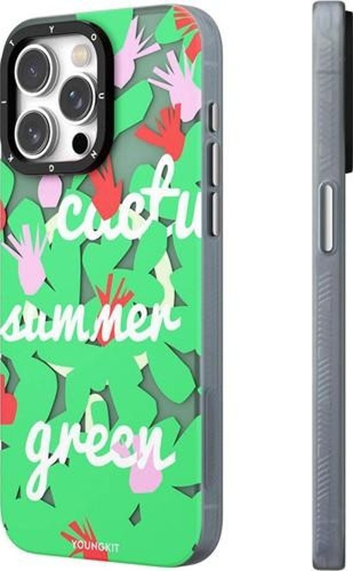 İphone 15 Pro Uyumlu Kılıf Magsafe Şarj Özellikli Fruity Flavour Serisi Yeşil