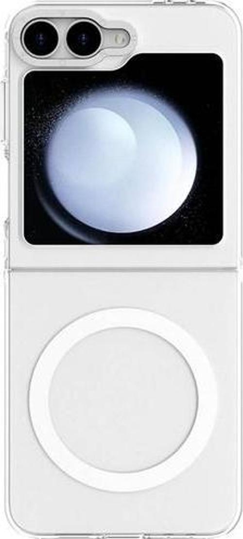 Galaxy Z Flip 6 Uyumlu Kılıf Magsafe Şarj Özellikli Şeffaf Crystal Shield Seri Kapak Şeffaf