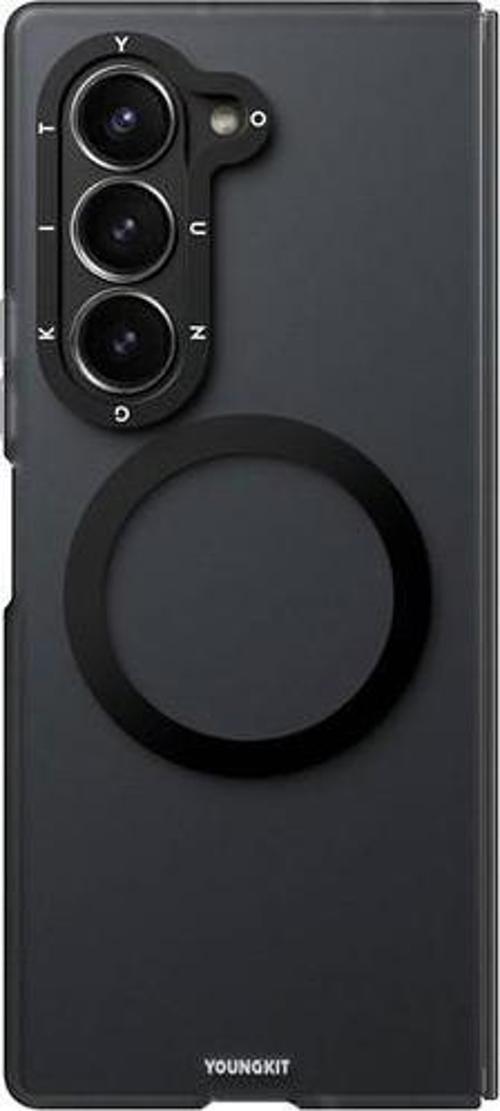 Galaxy Z Fold 6 Uyumlu Kılıf Magsafe Şarj Özellikli Hidden Sand Serisi Kapak Siyah