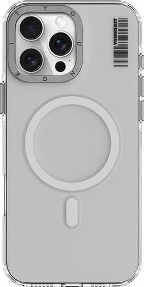 İphone 16 Pro Uyumlu Kılıf Magsafe Şarj Özellikli Şeffaf Crystal Shield Serisi Kapak Şeffaf