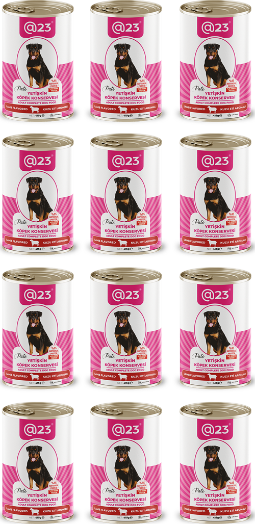 Yetişkin Köpek Konservesi Kuzu Eti  Aromalı 415 g x 12 adet