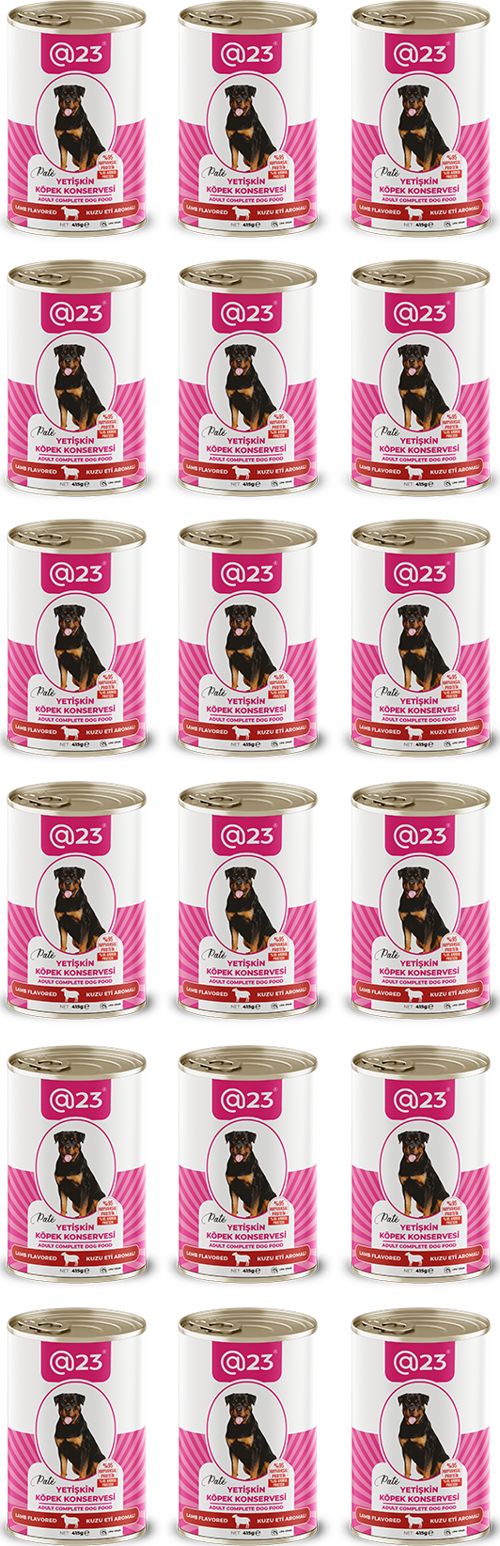 Yetişkin Köpek Konservesi Kuzu Eti  Aromalı 415 g x 24 adet