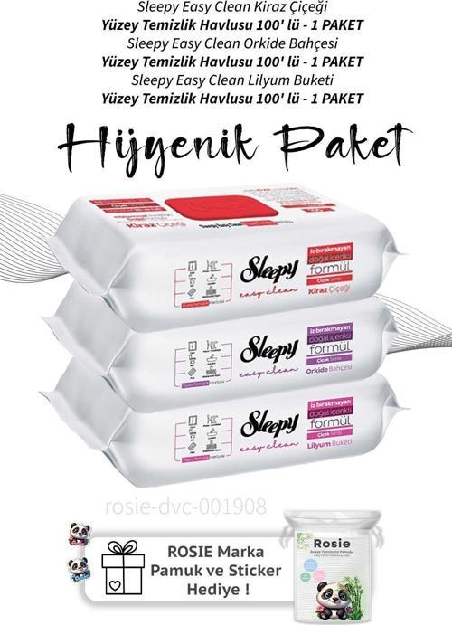 Easy Clean Çiçek Serisi, Kiraz Çiçeği, Orkide Bahçesi ve Lilyum Buketi 100' lü