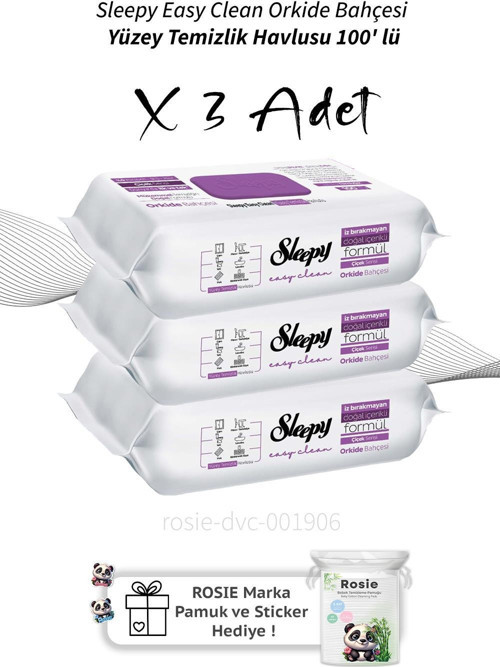 Easy Clean Orkide Bahçesi Yüzey Temizlik Havlusu 100' lü X3