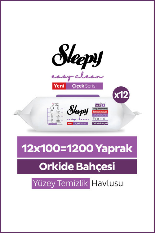 Easy Clean Orkide Bahçesi Yüzey Temizlik Havlusu Mendili 12x100 (1200 Yaprak)