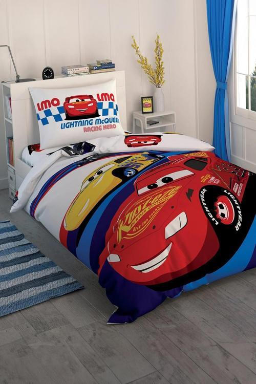 Lisanslı Disney Cars Race Lisanslı Tek Kişilik Nevresim Takımı
