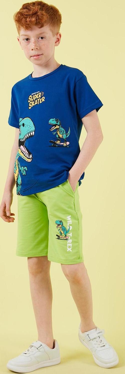Pamuklu Regular Fit Bisiklet Yaka Şortlu Alt-Üst Erkek Çocuk Takım 6212013 SAKS