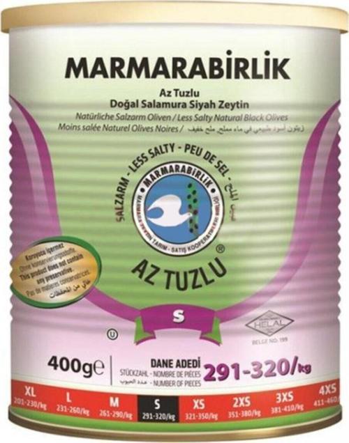 Az Tuzlu Siyah Zeytin 400 Gr