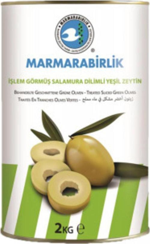 Dilimli Yeşil Zeytin 2 Kg