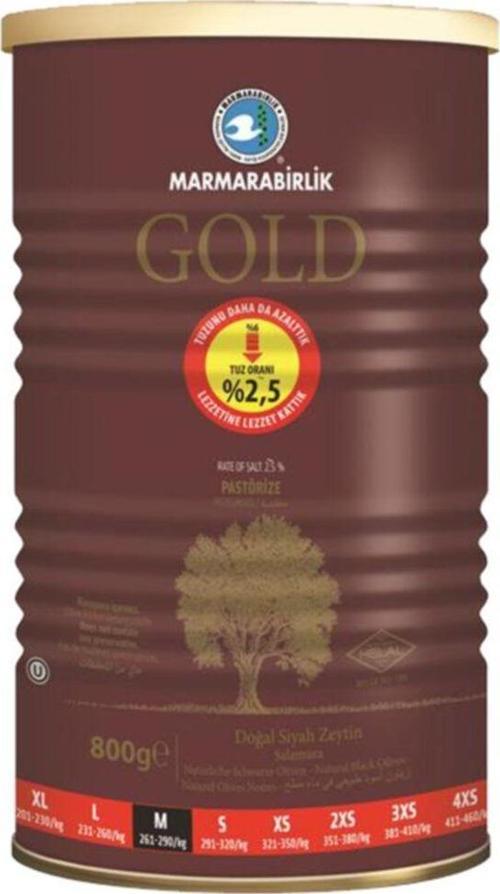 Gold Aztuzlu Zeytin 800 Gr 261-290 Kb M