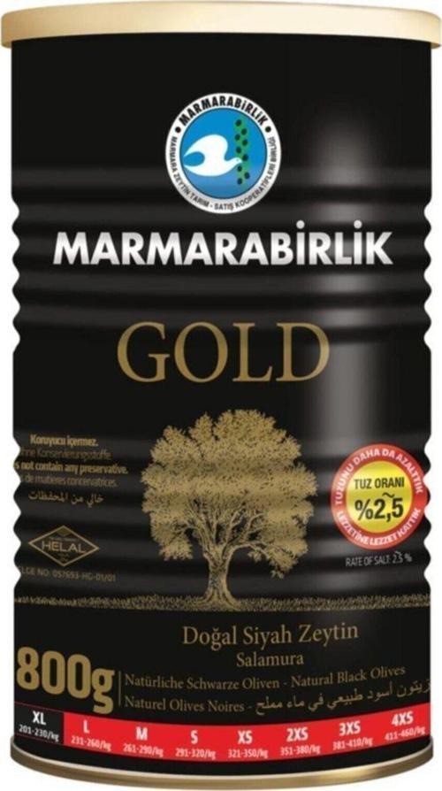 Gold Teneke Zeytin 800 Gr 201-230 Adet