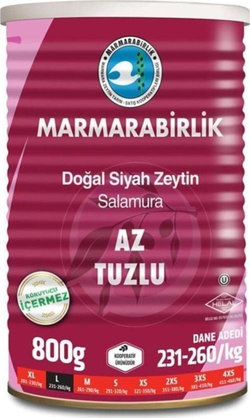 Hiper Az Tuzlu  Siyah Zeytin 800 Gr