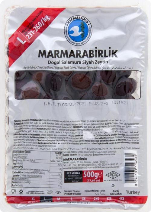 Hiper Zeytin 500 Gr 231 - 260 Adet