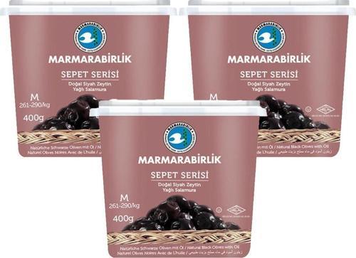Sepet Serisi Siyah Zeytin 261-290 (M) 400Gr Hazır Kap ( 3 Adet )