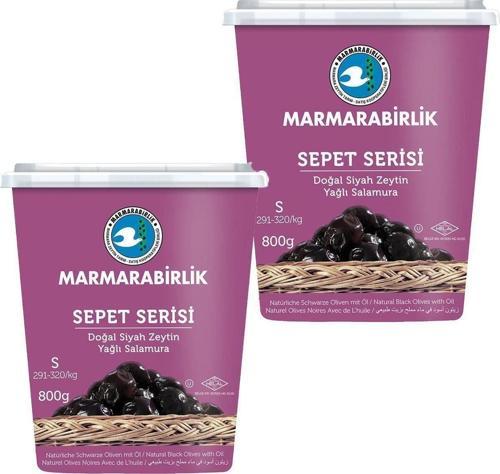 Sepet Serisi Siyah Zeytin 291-320 (S) 800Gr Hazır Kap ( 2 Adet )