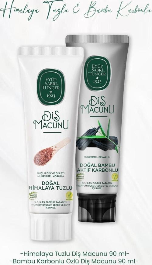 Diş Macunu Himalaya Tuzlu 90 Ml Ve Bambu Karbonlu 90 Ml