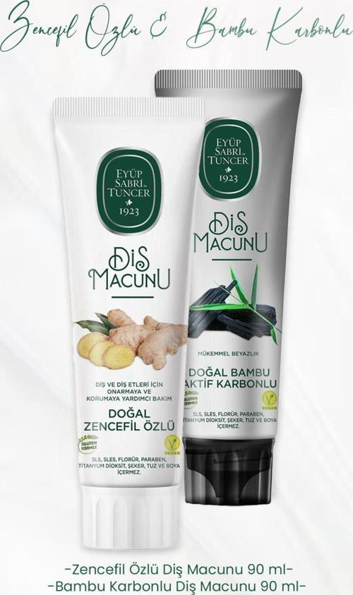Diş Macunu Zencefil Özlü 90 Ml Ve Bambu Karbonlu 90 Ml