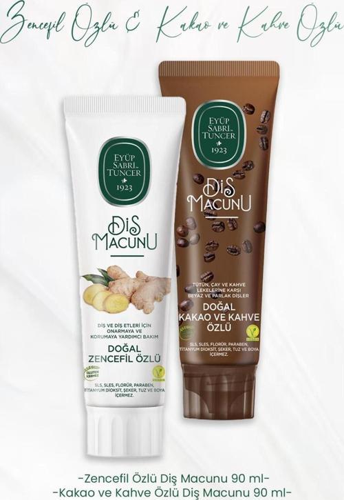 Diş Macunu Zencefil Özlü 90 Mlkakao Ve Kahve Özlü 90 Ml