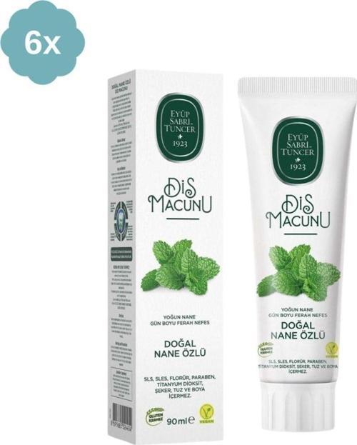 Doğal Nane Özlü Diş Macunu 90 Ml X 6 Adet