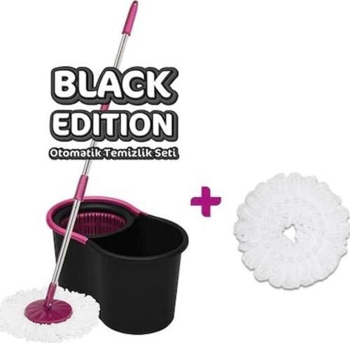 Black Edition Temizlik Seti + 1 Yedek Mop