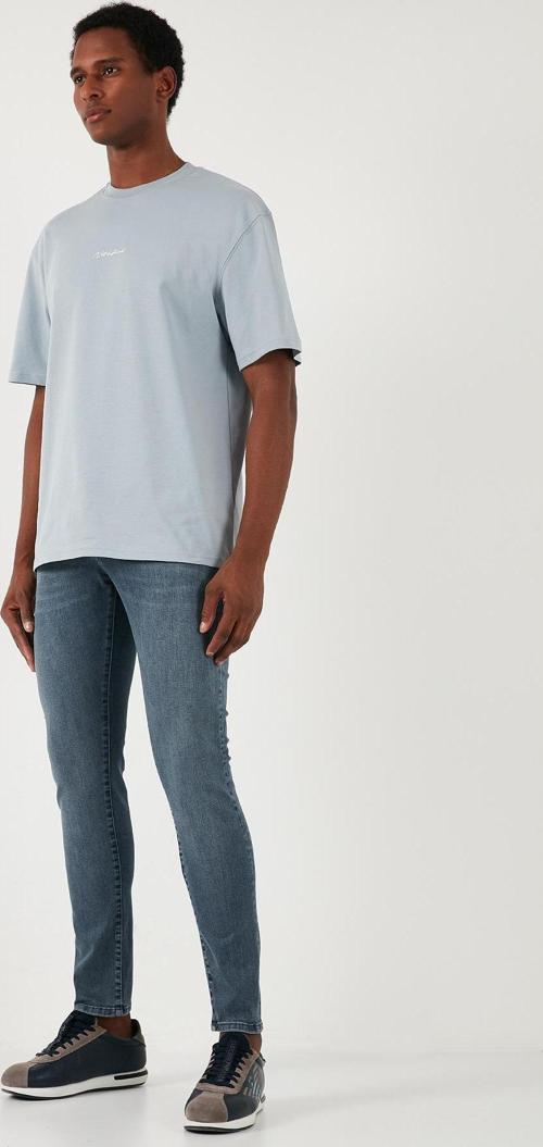 Streç Pamuklu Slim Fit Normal Bel Dar Paça Jeans Erkek Kot Pantolon 1120S02NAPOLI MAVİ