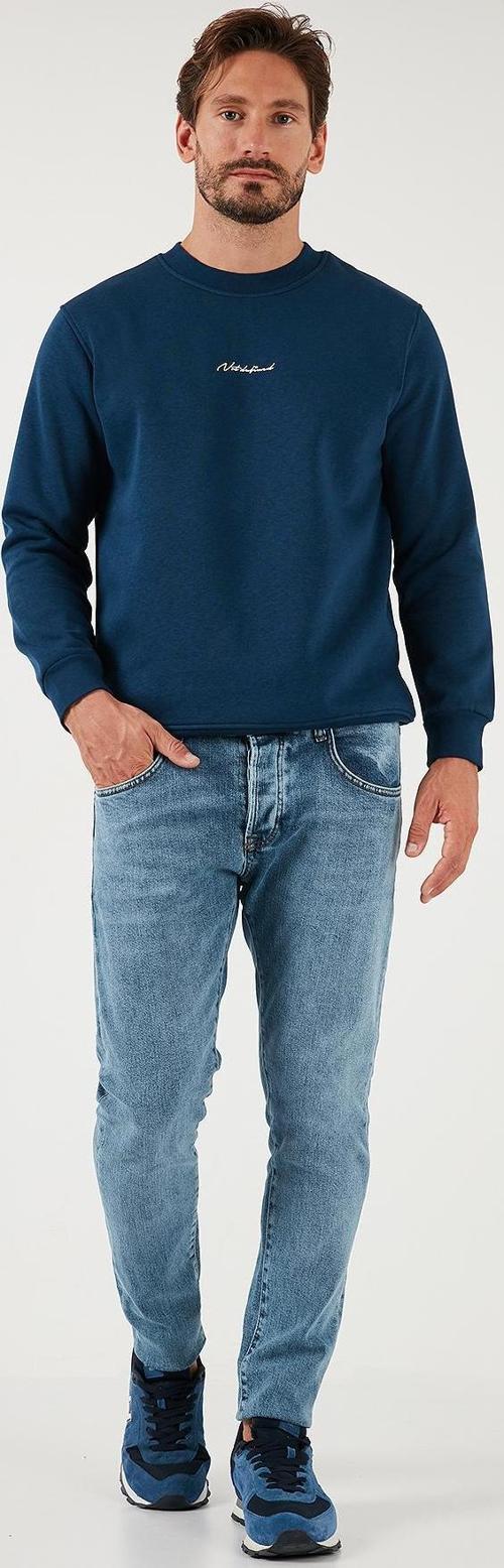 Pamuklu Normal Bel Slim Fit Dar Paça Jeans Erkek Kot Pantolon 1115S051NAPOLI MAVİ
