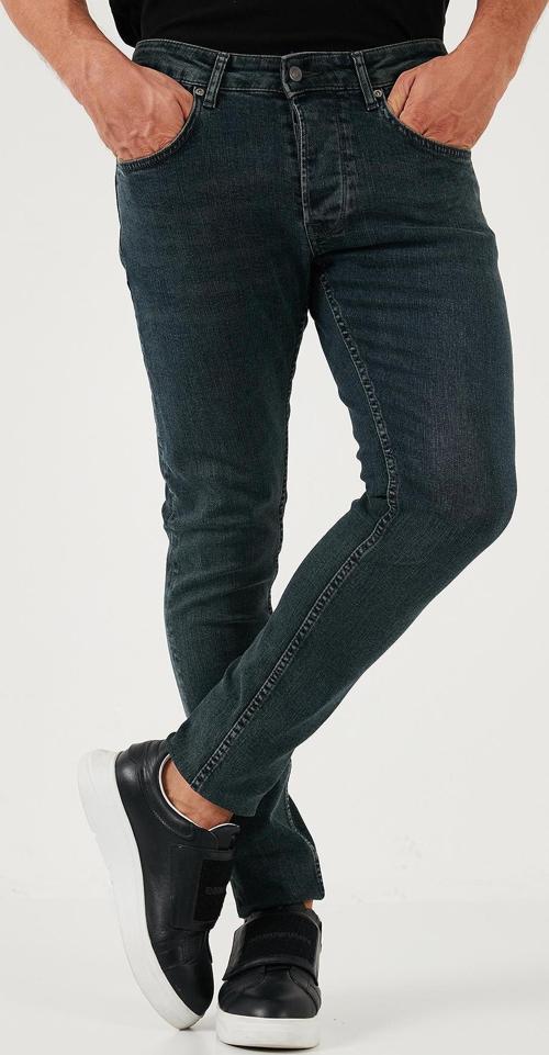 Pamuklu Normal Bel Slim Fit Dar Paça Jeans Erkek Kot Pantolon 1122S09NAPOLI MAVİ-HAKİ