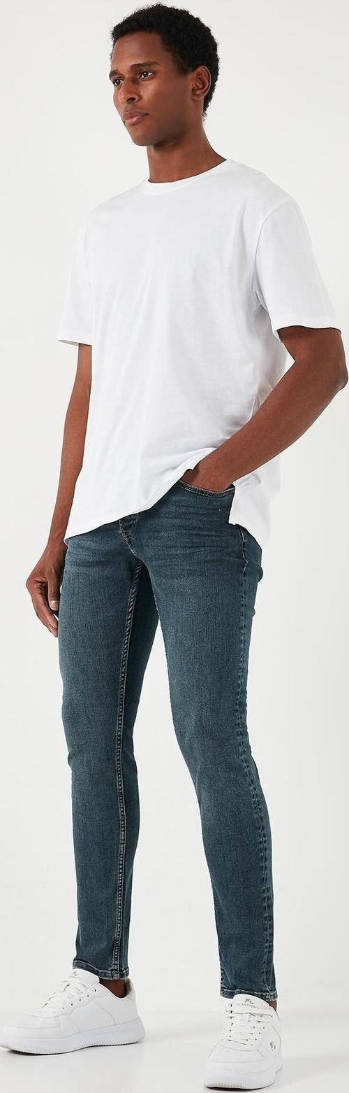 Streç Pamuklu Slim Fit Normal Bel Dar Paça Jeans Erkek Kot Pantolon 1131S11NAPOLI MAVİ-KAHVE