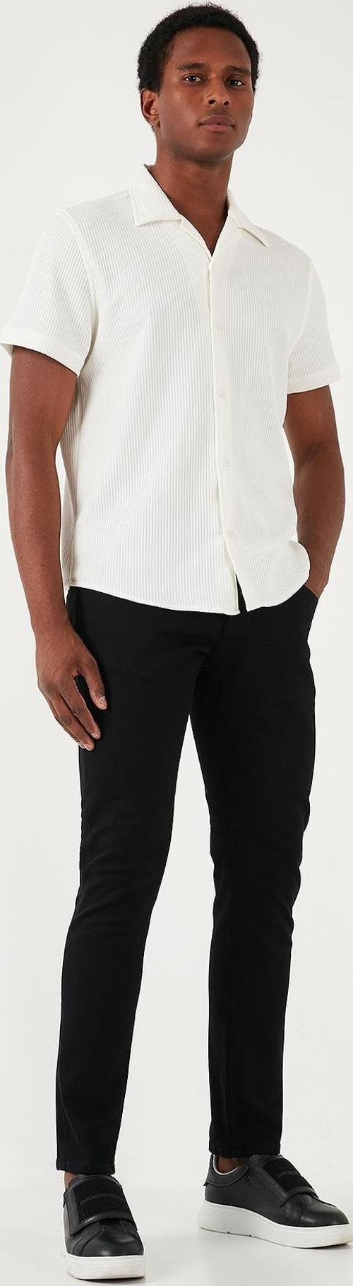 Streç Pamuklu Slim Fit Normal Bel Dar Paça Jeans Erkek Kot Pantolon 1120S01NAPOLI SİYAH