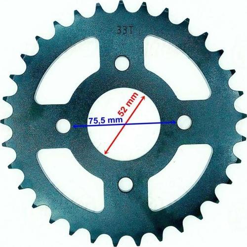 Arka Dişli 520 33t İç 52mm 4 Delikli Atv Kymco 150 ,