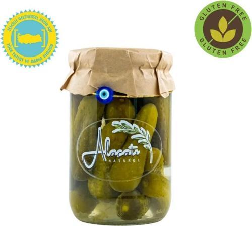 Alaçatı Naturel Doğal Kornişon Turşusu 660cc Süzme 300 g e