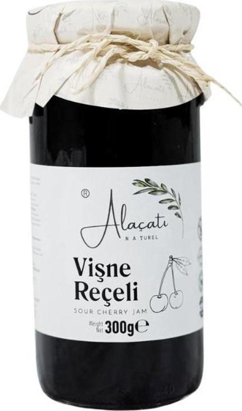 Alaçatı Naturel Vişne Reçeli Doğal Meyveli Katkısız Reçel 300 g e