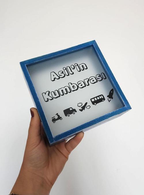 Kişiye Özel Isme Özel Seyahat Temalı Ahşap Kumbara Hm